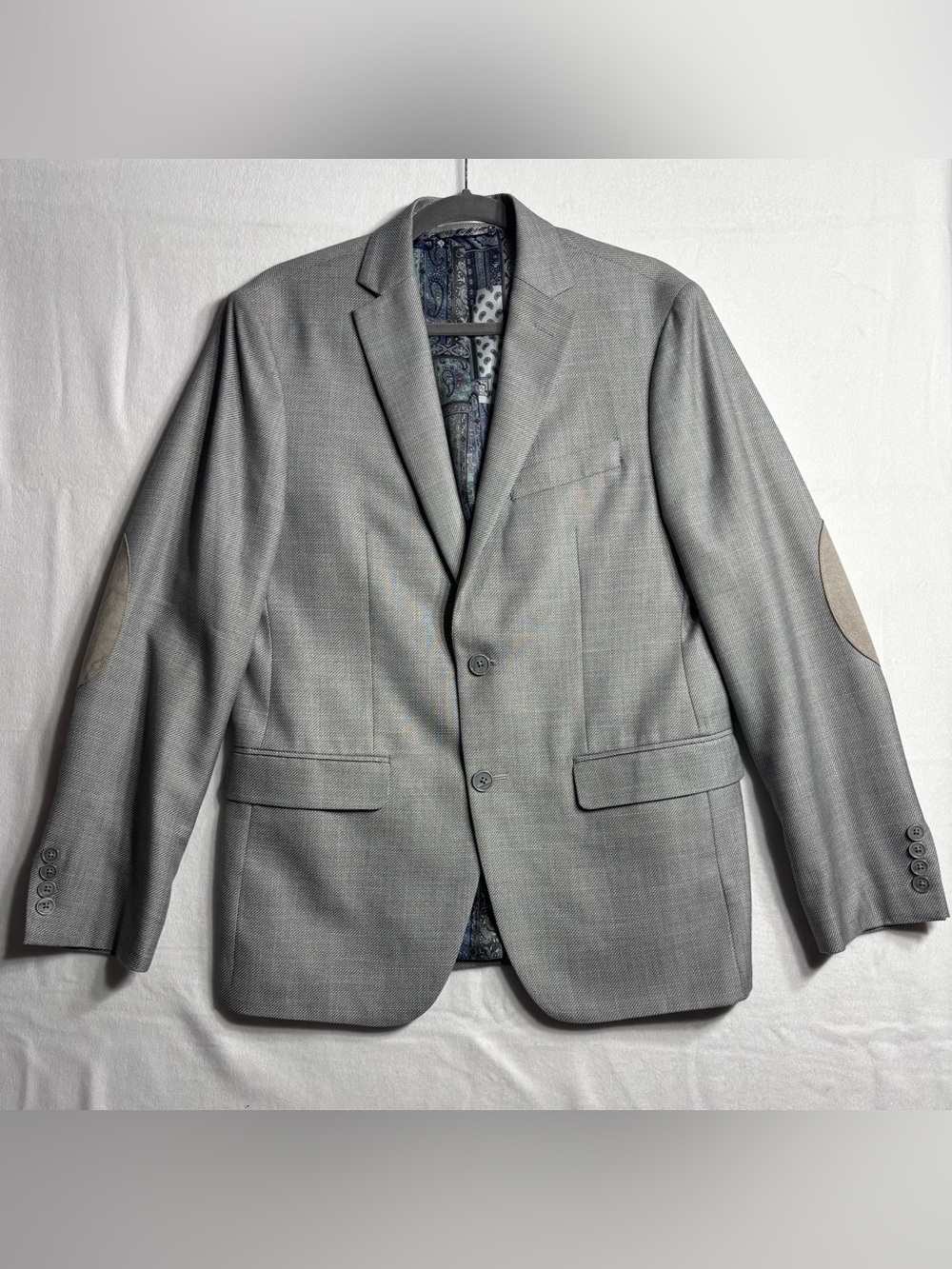 Van Heusen Studio Textured Two-Button Elbow Patches Sport Coat Jacket
